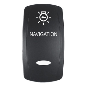 Pacer Actuator - 'NAVIGATION' f/V Series Contura Switches - Black - Laser Etched (Top/Bottom Light) - EV2LE-NAV