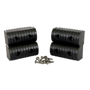 Caliber BunkWrap End Cap 2x4" Black Accessory Kit w/Stainless Steel Hardware *4-Pack - 23051-BK
