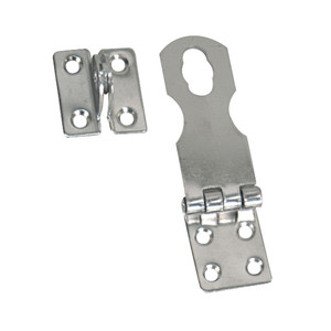 Whitecap Fixed Safety Hasp - CP/Brass - 1" x 3" - S-0578C