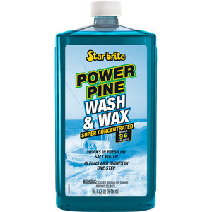 Star brite Power Pine Boat Wash & Wax - Concentrated Marine Grade Formula - 32 oz - 94732