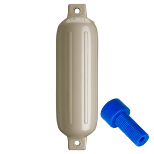Polyform G-3 Twin Eye Fender 5.5" x 19" - Sand w/Adapter - G-3 SAND W/AIR ADAPTER