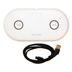 Lunasea Dual Qi Charge Pad - USB Powered (Power Supply Not Included) - LLB-63AU-01-00