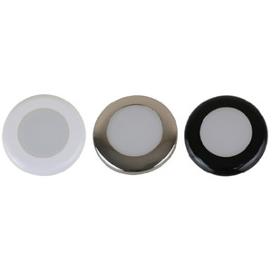 Scandvik A3C Downlight Kit - Warm White w/SS, White, & Black Trim Rings - 41290P