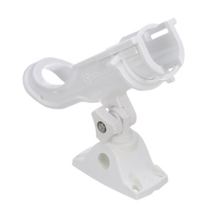 Attwood Heavy-Duty Adjustable Rod Holder w/Combo Mount - White - 5009W4