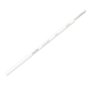 Pacer White 8 AWG Primary Wire - 25'  - WUL8WH-25