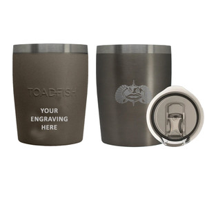 Toadfish Custom Engraved Non-Tipping 10oz Rocks Tumbler - Graphite (MINIMUM ORDER QUANTITY OF 25) - TF1077