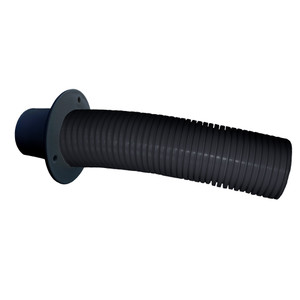Trident Marine 4' Black Stern Flex Hose w/Transom Flange - TFK-4