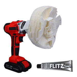 Flitz Buff Ball - Extra Large 7" - White w/1.76oz Tube Flitz Polish - WB 201-50