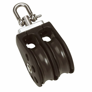 Barton Size 2 35mm Plain Bearing Pulley Block Double w/Swivel - N02230