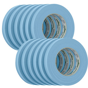 FrogTape CP 250 Medium-High Adhesion Masking Tape - 18MM x 55M x 12-Pack - Light Blue - Rated f/250 DegreeF - 105770
