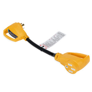 Camco Power Grip RV 18" 30Amp Circuit Analyzer Dogbone - Integrated Surge Protection - 55460