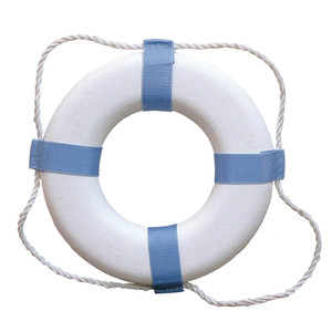 Taylor Made Decorative Ring Buoy - 25" - White/Blue - Not USCG Approved - 373