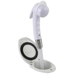 Scandvik Recessed Shower w/6' White Hose - Euro Trigger Sprayer - 12107P