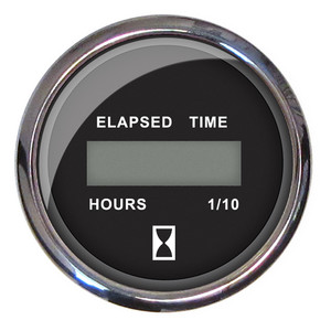 Faria Chesapeake Black 2" Hourmeter (Digital) - 13715