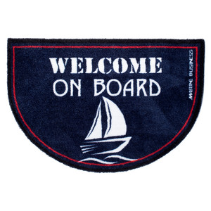 Marine Business Non-Slip WELCOME ON BOARD Half-Moon-Shaped Mat - REGATA - 41262