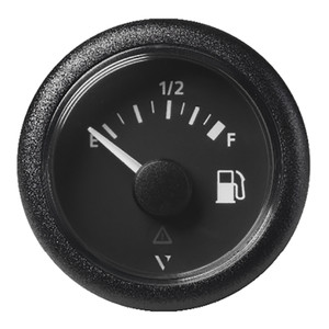 Veratron 52MM (2-1/16") ViewLine Fuel Level Gauge Empty-Full - 90-4 OHM - Black Dial & Round Bezel - A2C59514088