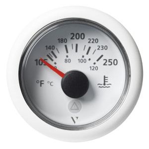 Veratron 52 MM (2-1/16") ViewLine Temperature Gauge 105 DegreeF to 250 DegreeF - White Dial/Bezel - A2C59514241