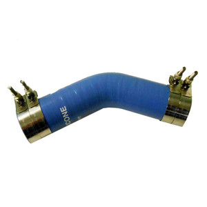 Trident Marine 2-1/2" ID 45 Degree Blue Silicone Molded Wet Exhaust Elbow w/4 T-Bolt Clamps - 242V2120-S/S