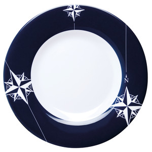 Marine Business Melamine Non-Slip, Flat, Round Dinner Plate - NORTHWIND - 10" Set of 6 - 15001C