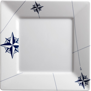 Marine Business Melamine Square, Flat Dinner Plate - NORTHWIND - 10" x 10" Set of 6 - 15021C