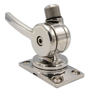 Shakespeare 6187 Sleek & Compact Stainless Steel Rotatable 4-Way Ratchet Mount - 6187