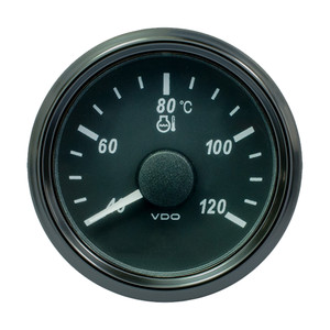 VDO SingleViu 52mm (2-1/16") Water Temp. Gauge - Euro - 120 Degree C - 291-22 ohm - A2C3833330030