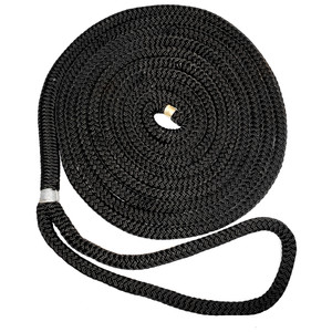 New England Ropes 5/8" Double Braid Dock Line - Black - 50' - C5054-20-00050