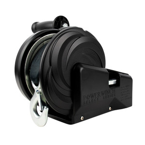Powerwinch Select Series Winch 2,500lb, 2 Speed, 6" Crank Arm - Carbon Black - 21400-W-2500-6-B-R