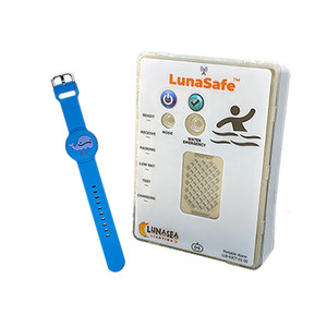 Lunasea Water Activated RF Transmitter w/Rechargeable Alarm Receiver - Blue - LLB-64BL-02-K2