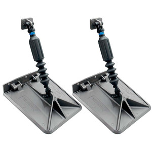 Smart Tabs SX Trim Tabs by Lectrotab 9.5" x 10" f/13'-15' Boats w/30lb Actuators - 30-40HP - Gunmetal Grey - SXG9510-30