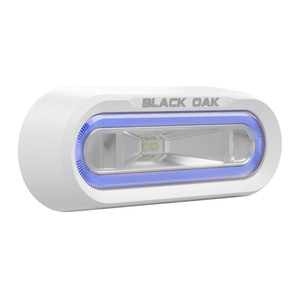 Black Oak Low Pro Off Road Spreader Light - Bracket Mount - White Housing - Blue LED - MLPS-B