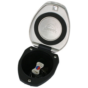 Scandvik Recessed T-Handle Mixing Valve - SS w/Black Cup - 12127