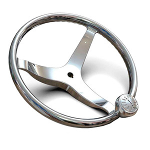 Lewmar 3 Spoke 13.5" Steering Wheel w/Power-Grip Knob - 89700820