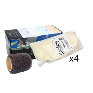 KiwiGrip 4 - 1 Liter Pouches - Cream w/4" Roller - KG-4CP-R