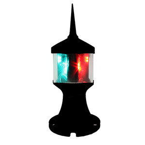 Lunasea Tri-Color/Anchor Zero Emission Light Fixture - 12V - Black - LLB-73BK-01-BB