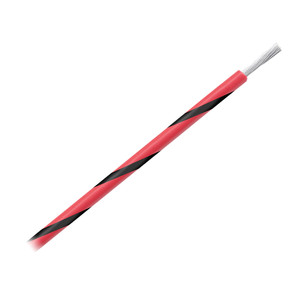 Pacer 14 AWG Gauge Striped Marine Wire 500' Spool - Red w/Black Stripe - WUL14RD-0-500