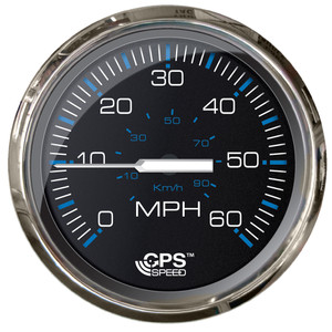 Faria Chesepeake Black 4" Studded Speedometer - 60MPH (GPS) - 33749