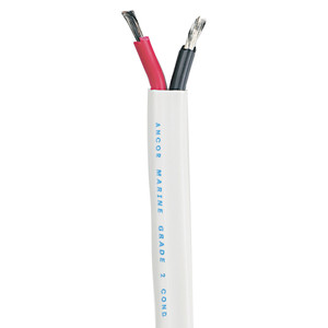 Ancor Standard Duplex Cable - Flat 18/2 AWG - 2 x 0.8mm  Red/Black - 500' - 121950