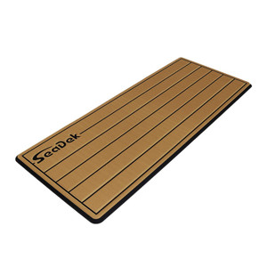 SeaDek 16&rdquo; x 39" 20mm Dual Density Large Teak Helm Pad w/SeaDek Logo - Brushed Texture - Mocha/Black (406.4mm x 990.6mm x 20mm) - 53601-80327
