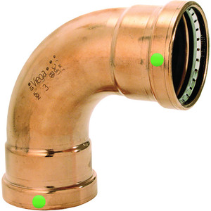 Viega ProPress 2-1/2" - 90 Degree Copper Elbow - Double Press Connection - Smart Connect Technology - 20623