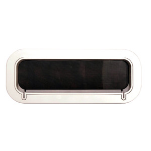 Beckson Drain Port - 4" x 14" x 2"-Depth - White/Clear - PO414DWC-20