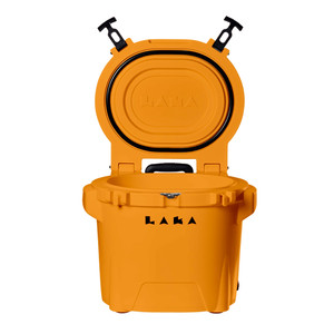 LAKA Coolers 30 Qt Cooler w/Telescoping Handle & Wheels - Orange - 1086