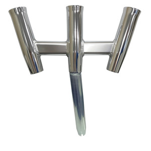 Tigress GS Trident Rod Holder - Bent Butt - Polished Aluminum - 88160