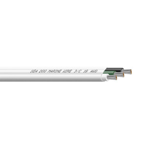 Sea-Dog 16/3 AWG Flat Triplex Wire - White/Green/Black - 500' - 8016307