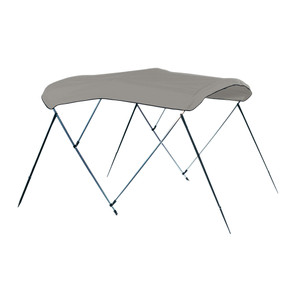 Carver 3 Bow 4675U Bimini Top with Boot - Cadet Grey Acrylic - A4675UB-10