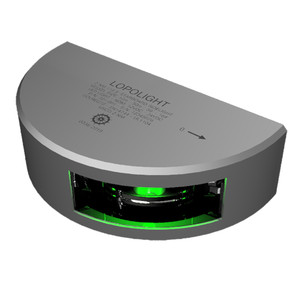 Lopolight Series 301-001 - Navigation Light - 2NM - Vertical Mount - Green - Silver Housing - 6M Cable - 301-001-6M