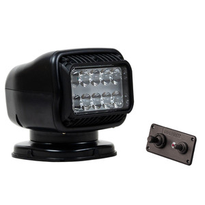 Golight GT Series LED Hybrid Light Permanent Mount w/Handheld Wireless Remote - 12V - Black - 20518GT