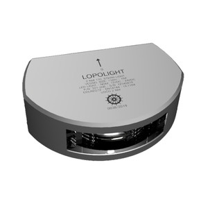 Lopolight Series 301-006 - Stern Light - 2NM - Vertical Mount - White - Silver Housing - 6M Cable - 301-006-6M