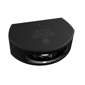 Lopolight Series 301-006 - Stern Light w/Deck Light - 2NM - Vertical Mount - White - Black Housing - 6M Cable - 301-006-B-6M