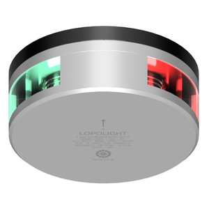 Lopolight Combined Sidelight - 1NM - Upside-Down Silver Housing w/FB Base - 101-003-FB-REVERSE